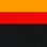Ткань красный/оранжевый/Экокожа черный бюро