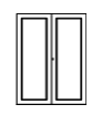 Набор средних дверей для широкого шкафа 965 01182 LX