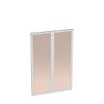 Двери стеклянные в алюминиевой рамке (2 шт.) 60.0
