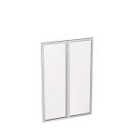 Двери стеклянные в алюминиевой рамке (2 шт.) S60.0