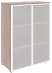 Шкаф со стеклянными дверьми в алюминевой рамке с топом WMC 85.7