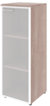 Шкаф колонка со стеклянной дверью в алюминиевой раме  и топом WAVE WMC 42.7 (R)