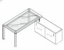 Стол руководителя (стекло) с 1 корот. ногой под тумбу 158 463