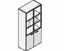 Шкаф со стекл. дверьми grey beige glass 158 749