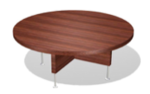 Стол для совещания круглый столешница деревянная PSMC01516BL