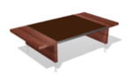 Стол для совещания прямоугольный столешница кожа темно-коричневая PSMP01530MR