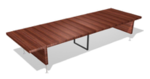 Стол для совещания прямоугольный столешница деревянная PSMM01531