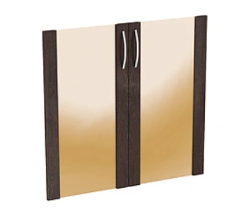 Двери стеклянные низкие в рамке МДФ КН-4.4