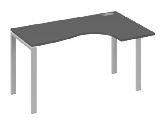 Стол эргономичный правый "Классика" на металлокаркасе UNO А4 А1 032 ВТ