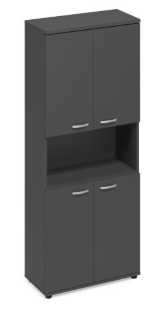 Шкаф для документов 4-дверный с открытой нишей А4 9374 ВТ