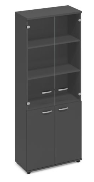 Шкаф для документов со стеклянными прозрачными дверьми А4 9379 ВТ