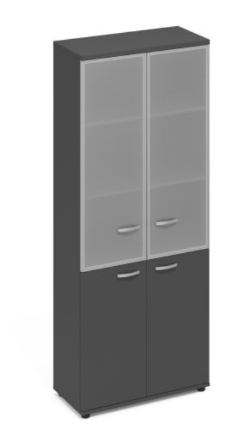 Шкаф для документов со стеклянными дверьми в алюминиевой рамке А4 9380 ВТ