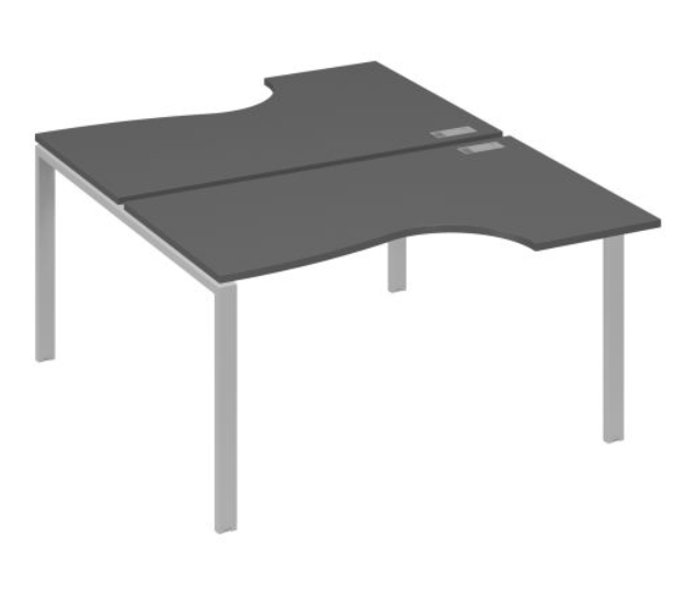 Рабочая станция со столами эргономичными "Классика" на металлокаркасе UNO А4 А1 185 ВТ