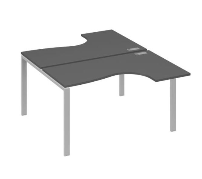 Рабочая станция со столами эргономичными "Классика" на металлокаркасе UNO А4 А1 182 ВТ