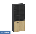 FLEX Шкаф высокий комбинированный со стеклом 135H005