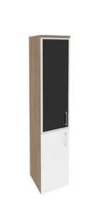 Шкаф для документов Onix O.SU-1.2R(L) black Белый бриллиант