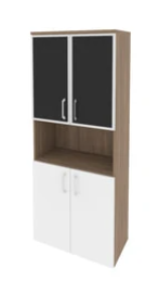 Шкаф для документов Onix O.ST-1.4R black Белый бриллиант