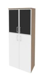 Шкаф для документов Onix O.ST-1.7R black Белый бриллиант