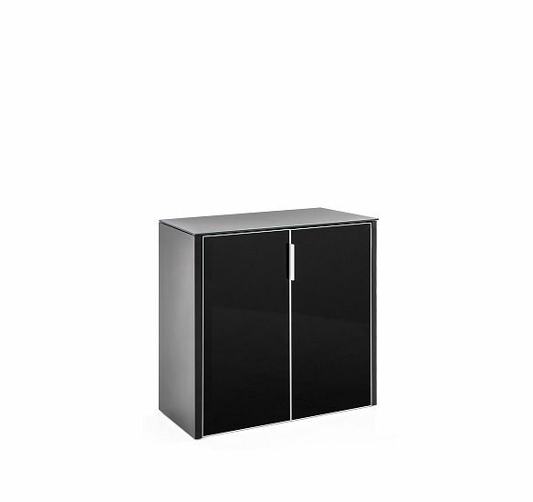GALA ШКАФ НИЗКИЙ 2 ДВЕРИ NEWCRE2/899 CRVt BLACK GLASS