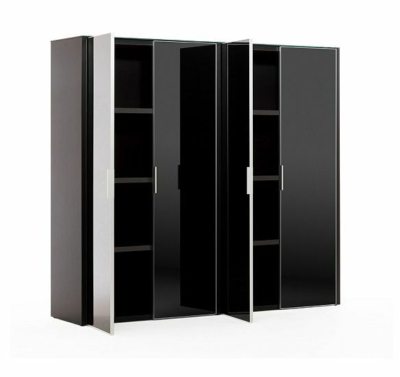 GALA ШКАФ ДЛЯ БУМАГ, 4 ДВЕРИ LIB4/980 +2*LIBW/980 WHITE crvGLASS