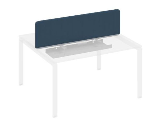 Экран настольный тканевый с кабель-каналом для стола А4 А 863 LN17