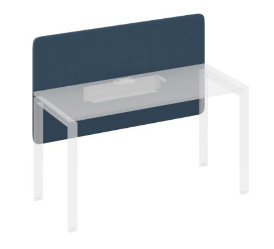 Экран фронтальный тканевый мягкий с кабель-каналом для стола А4 А 858 LN17