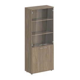 Шкаф высокий, 4-х дв., со стеклом, з.ст ЛДСП SG.811   