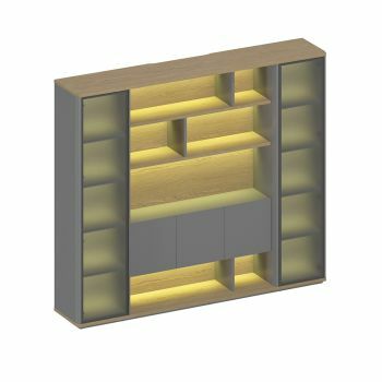 Шкаф комбинированный с подсветкой ИН 333 ГР
