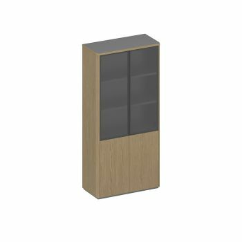 Шкаф для документов высокий комбинированный ИН 343 ГР