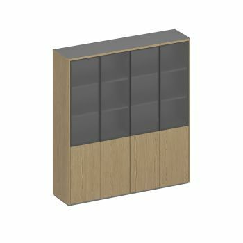 Шкаф для документов высокий комбинированный (стенка из 2 шкафов) ИН 360 ГР