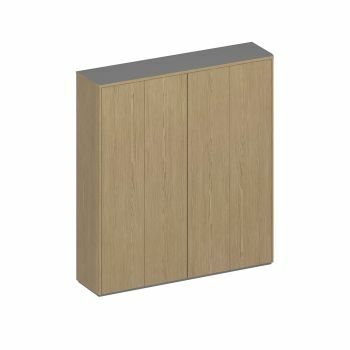 Шкаф для документов высокий 4-дверный (для одежды с дополнением+высокий закрытый) ИН 363 ГР