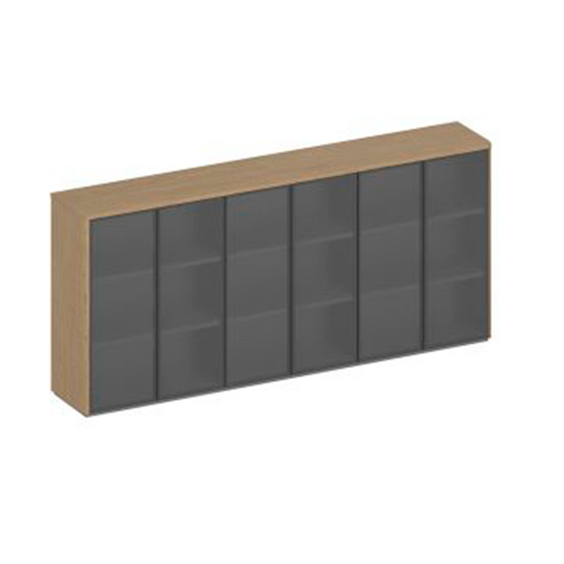Шкаф для документов средний со стеклом 6-дверный ИН 307 ГР