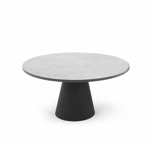 NOALE Стол кофейный низкий БЕТОН СВ/ЧЕРНЫЙ 111 520 CONC BL