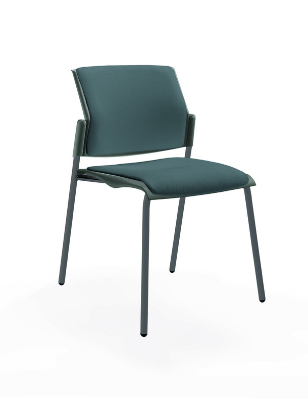 Movie стул с мягким сиденьем и спинкой черный шагрень 