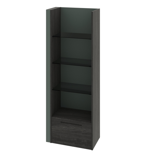 Дополнительная секция стеллажа со стеклянными полками и ящиком G-701