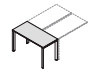Стол приставной для 2-х столов 153 089