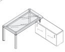 Стол руководителя (стекло) с 1 корот. ногой под тумбу 158 463