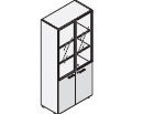 Шкаф со стекл. дверьми grey beige glass 158 749